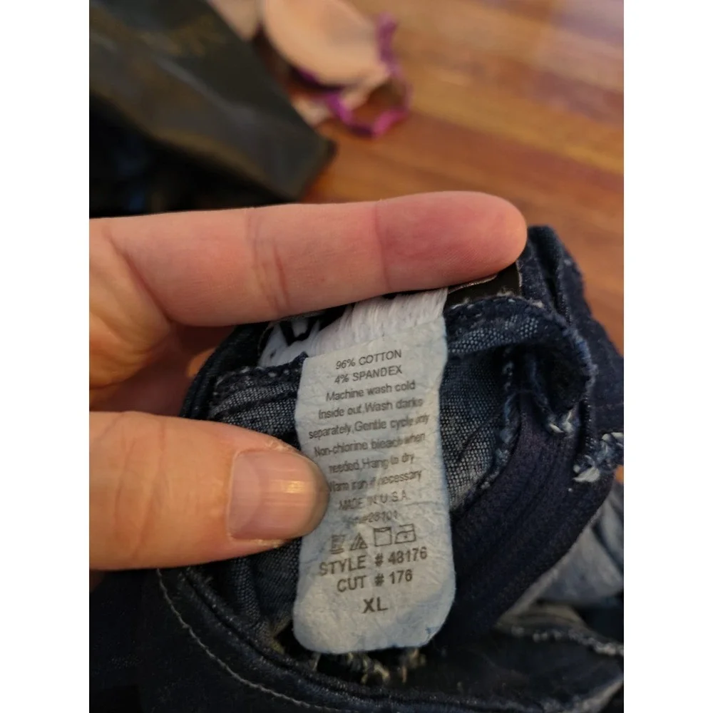 Rave Stretch Denim Patchwork Maxi Skirt XL - Picture 13 of 13